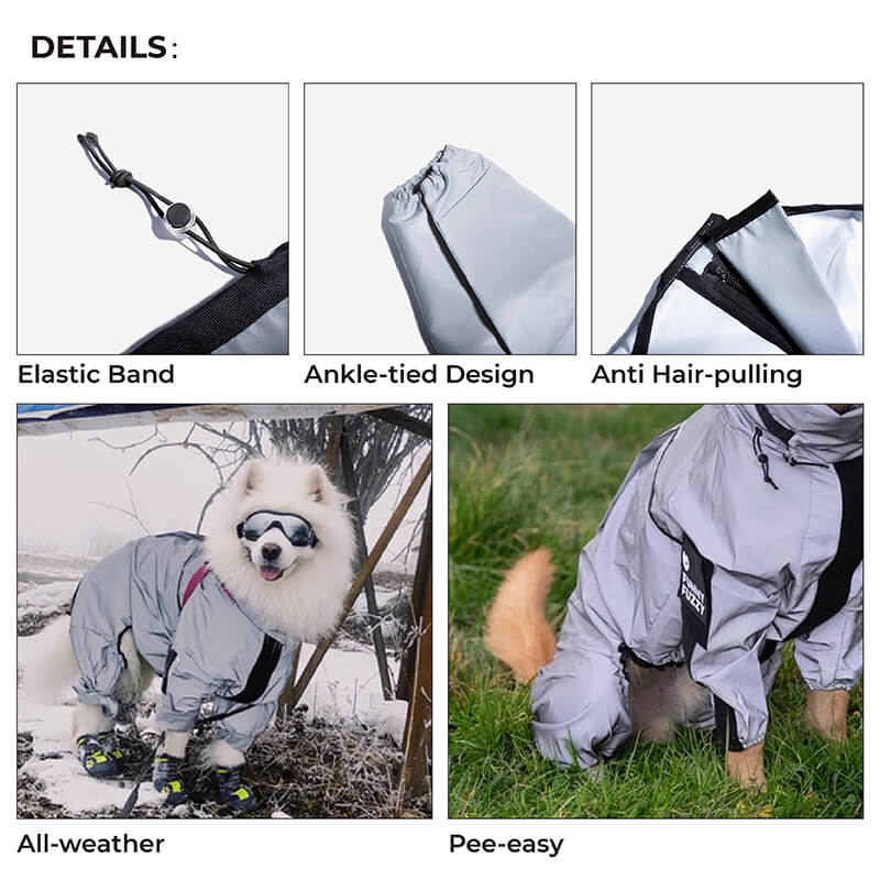 Reflective All-weather Waterproof Cool Dog Accessories Rain Coat - Image 5