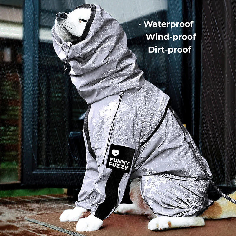 Reflective All-weather Waterproof Cool Dog Accessories Rain Coat - Image 7