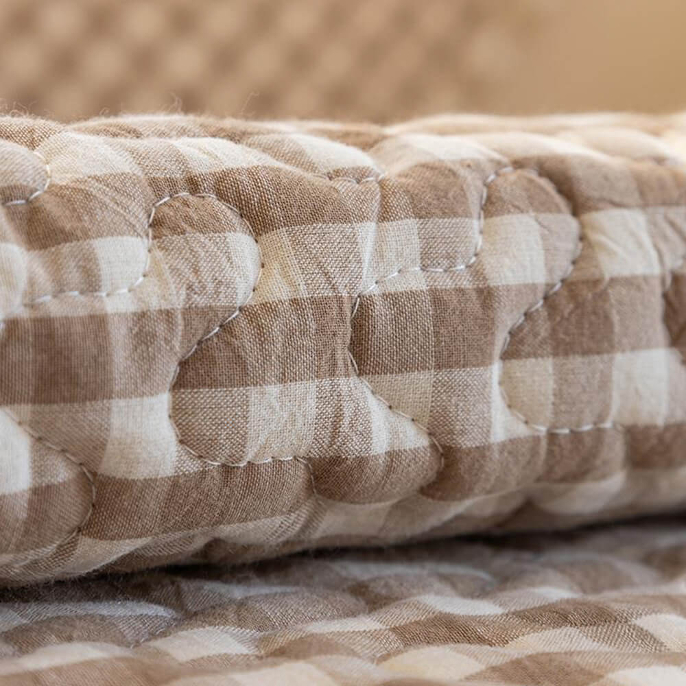 Retro Plaid Washed Cotton Wear-Resistant Non-Pilling Couch Cover - Image 4