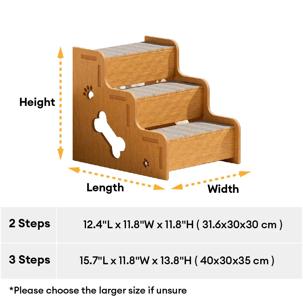 Safe Sturdy Wood Non-Slip Dog Ramp Stairs - Image 8