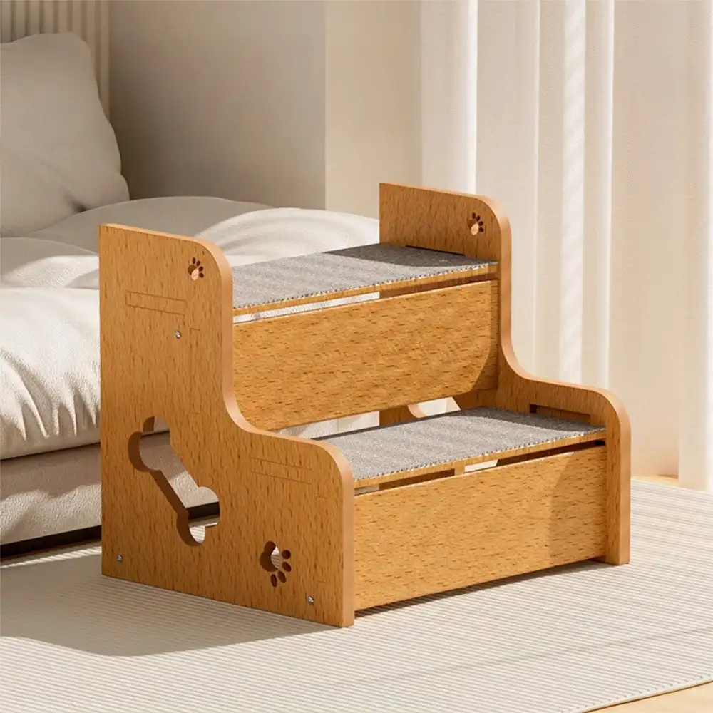 Safe Sturdy Wood Non-Slip Dog Ramp Stairs - Image 9