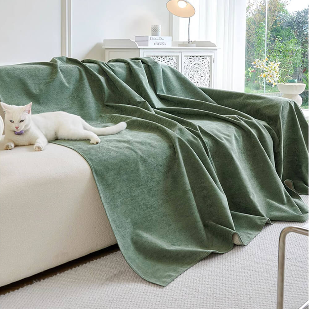 Soft and Waterproof Scratch-Resistant Non-Linting Throw Couch Cover - Image 3