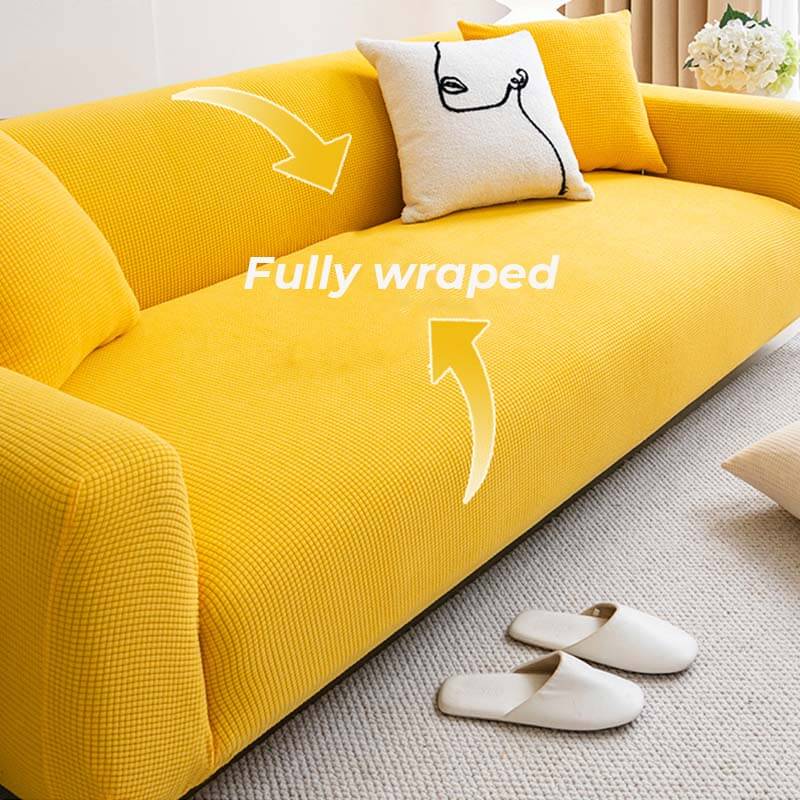 Soft Fleece Full-wrapped Furniture Protector Couch Cover - Image 3