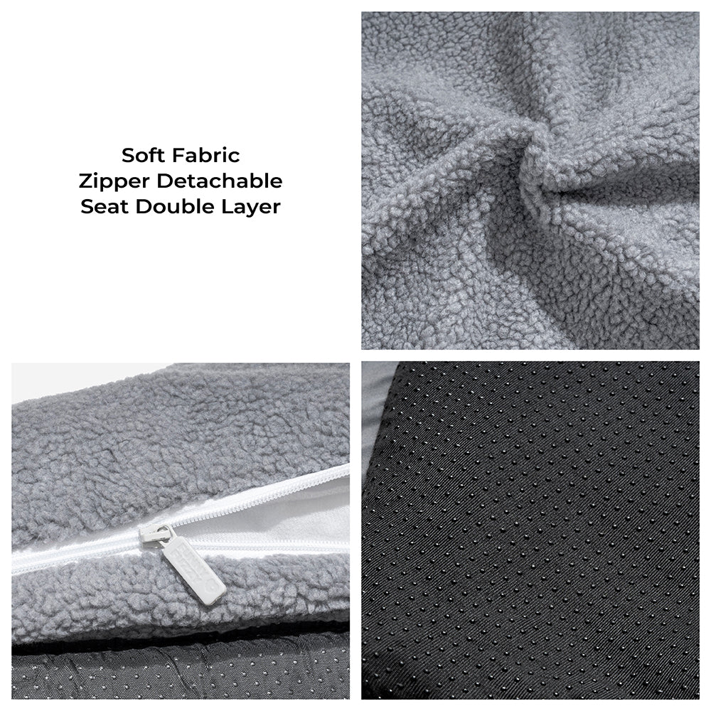 Soft Faux Lambswool Double Layer Dog & Cat Sofa Bed - Image 4