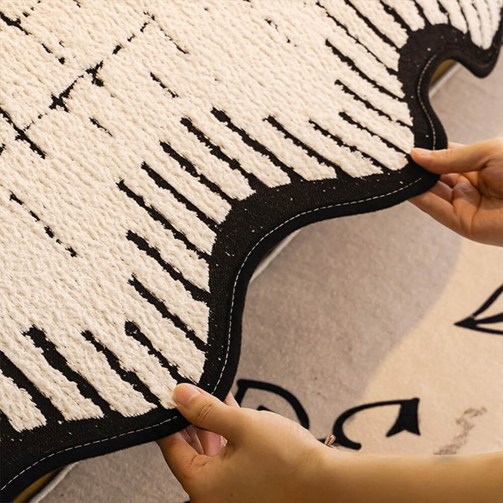 Soft Thickened Plush Couch Cover with Irregular Wave Edges - Image 3