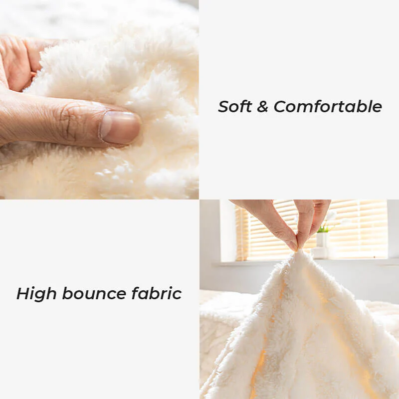 Solid Colour Fleece Furniture Protector Couch Cover - Image 7