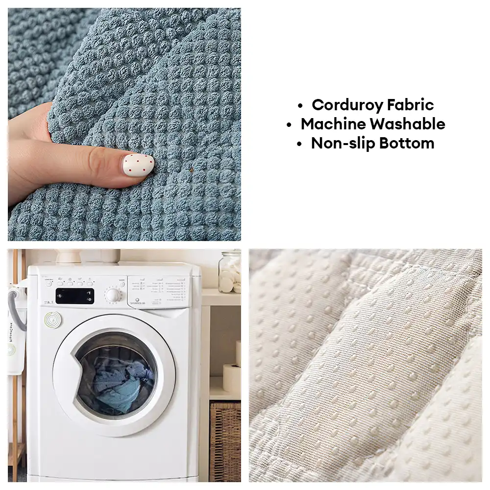 Square Corduroy Anti-Scratch Fabric Pet Friendly Non-Slip Couch Cover - Image 8