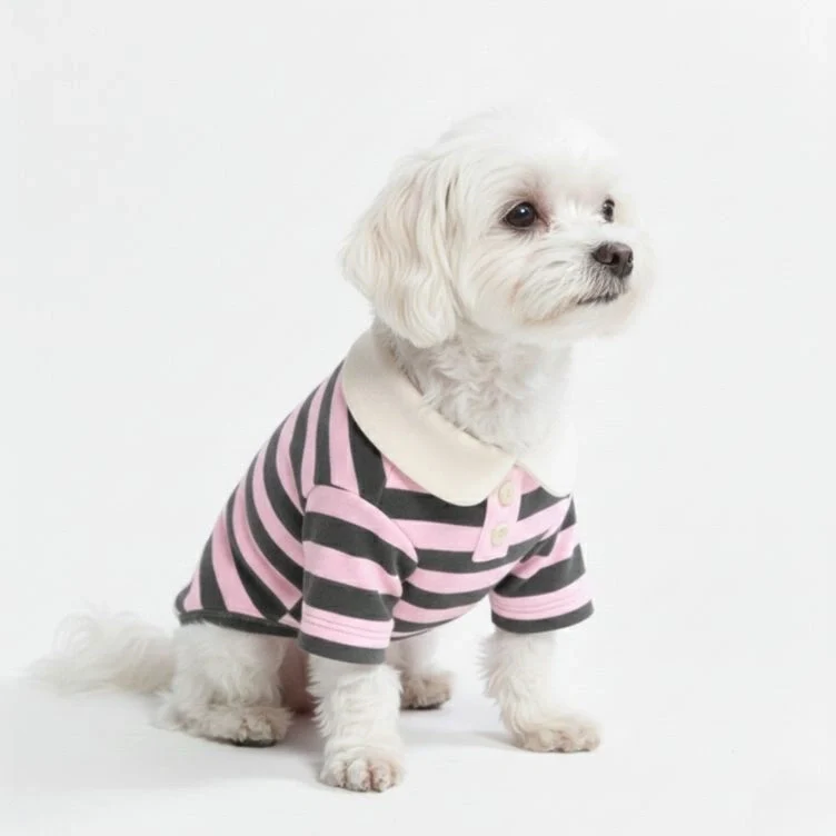 Classic Striped Polo Dog Shirts - Image 4
