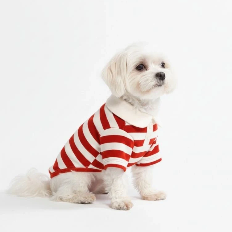 Classic Striped Polo Dog Shirts - Image 6