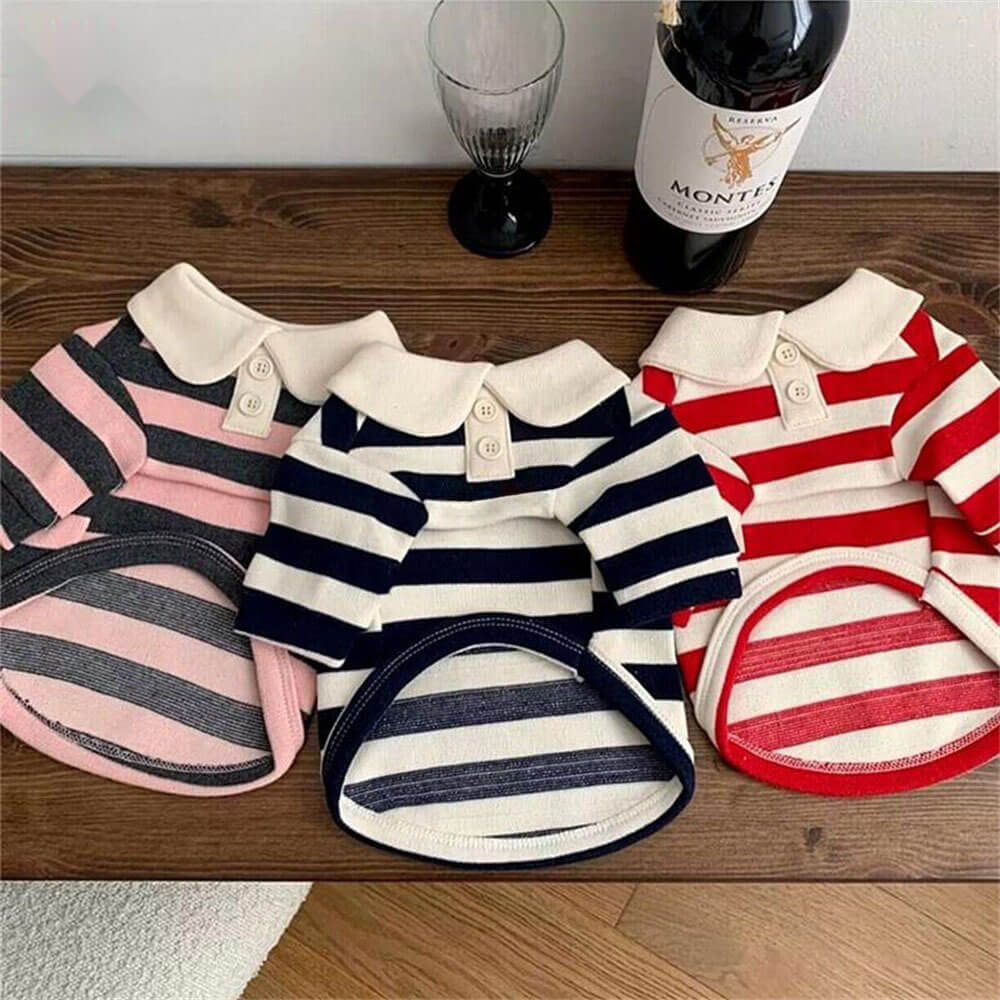 Classic Striped Polo Dog Shirts - Image 7