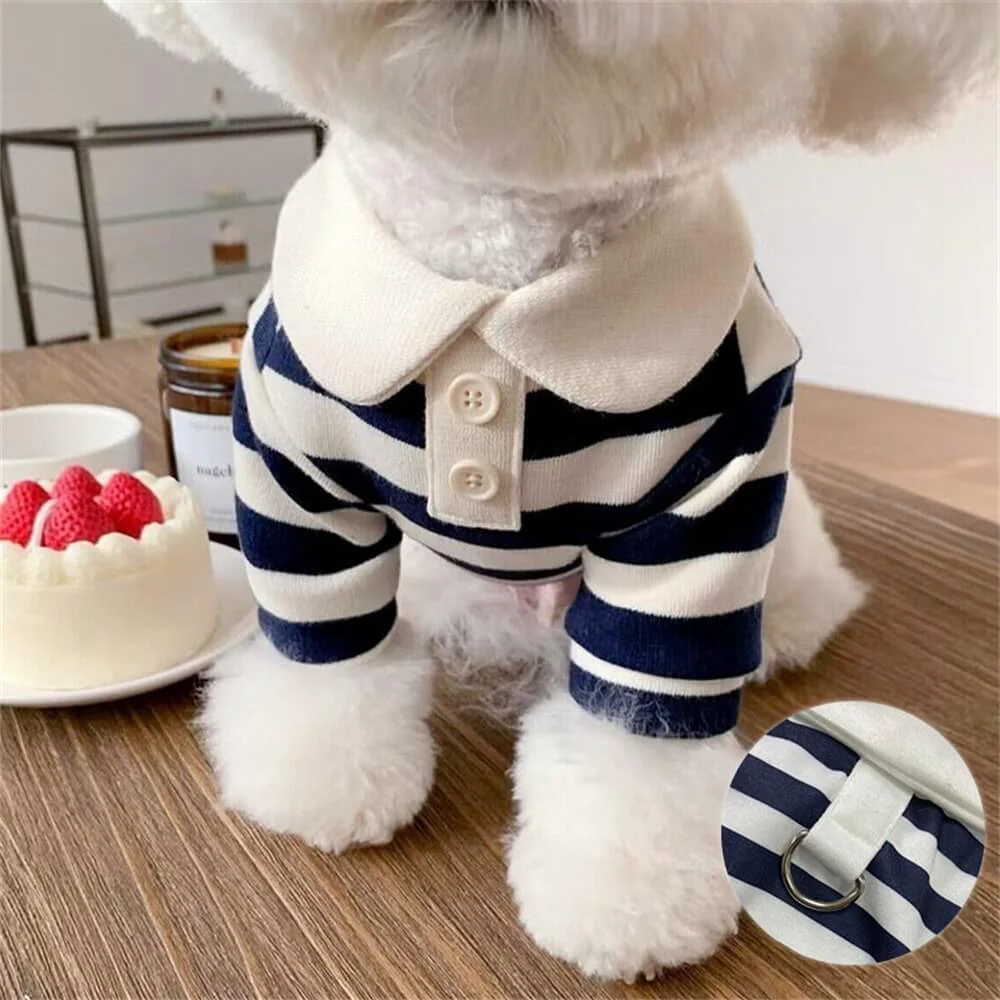 Classic Striped Polo Dog Shirts - Image 8