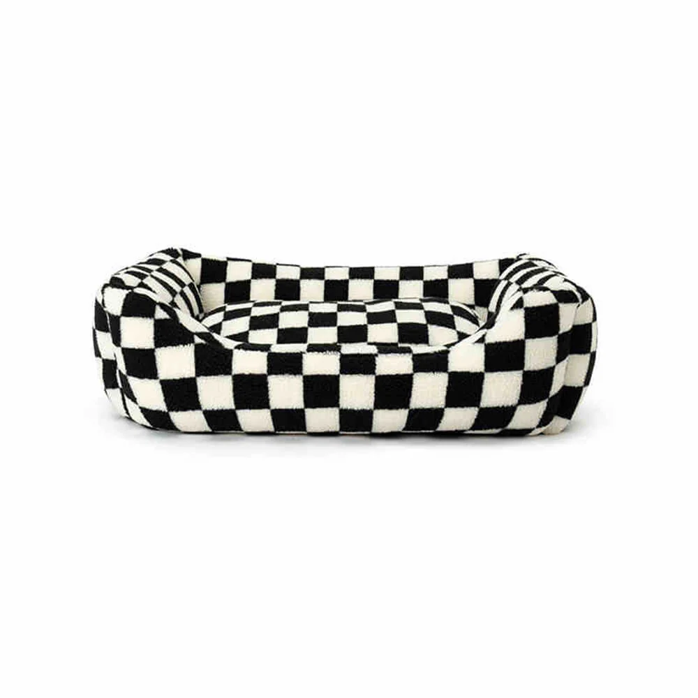 Stylish Checkerboard Warmth Removable Washable  Dog Sofa Bed - Image 11