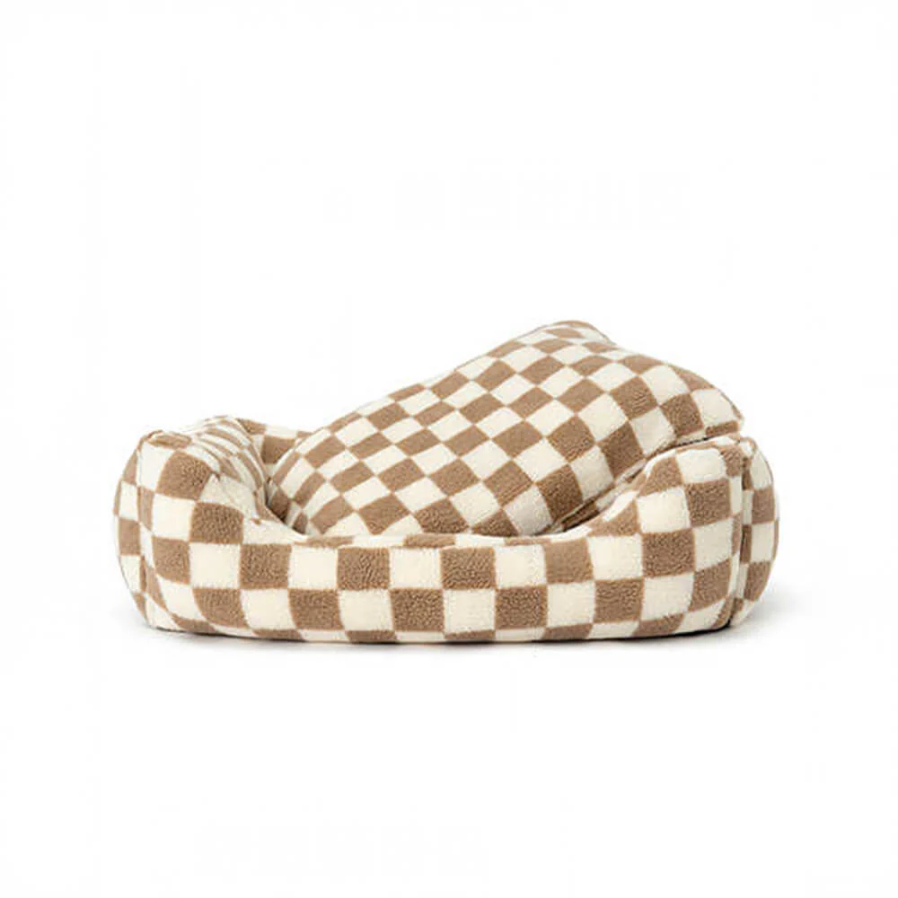 Stylish Checkerboard Warmth Removable Washable  Dog Sofa Bed - Image 7