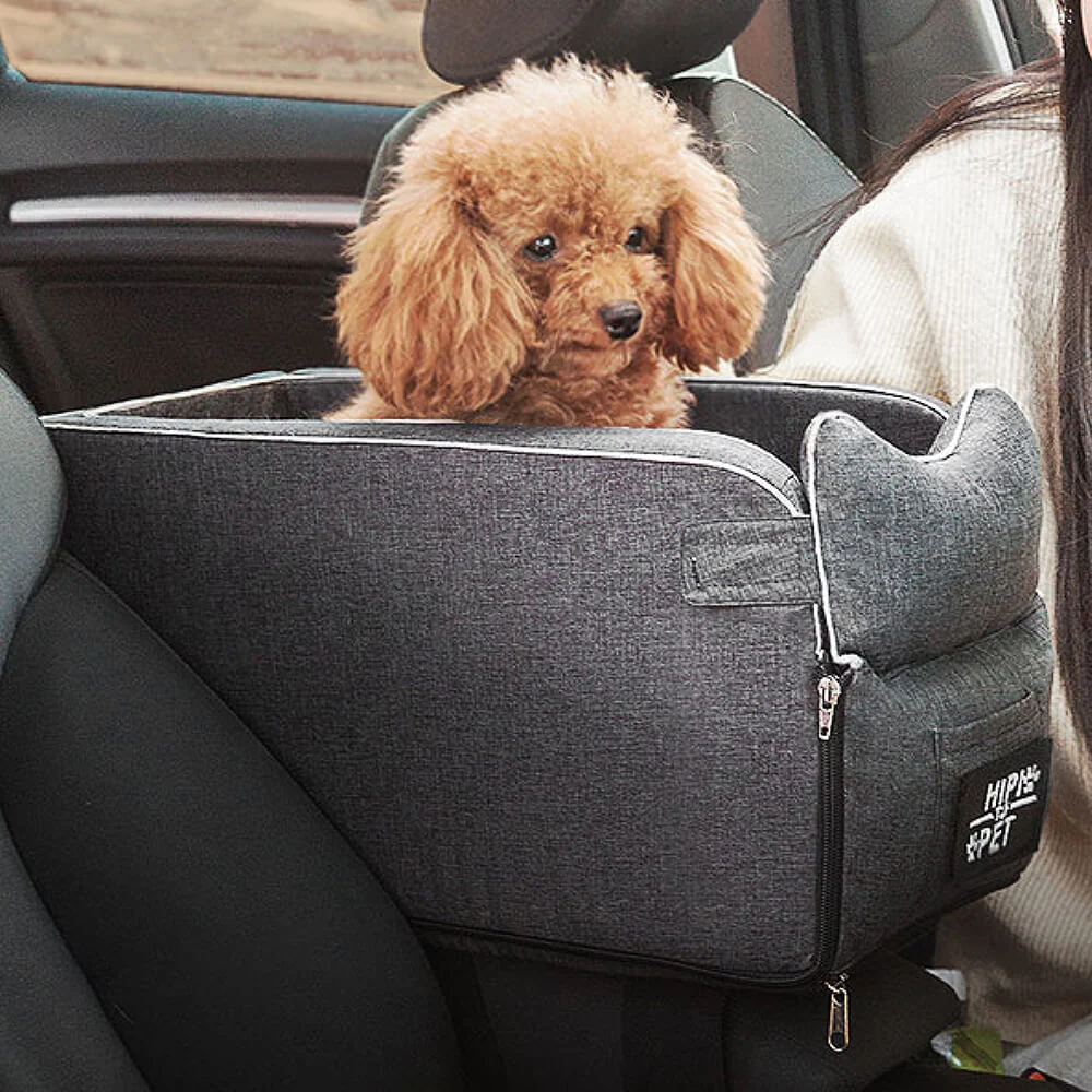 Suede Square Lookout Console Pet Car Seat - Image 7
