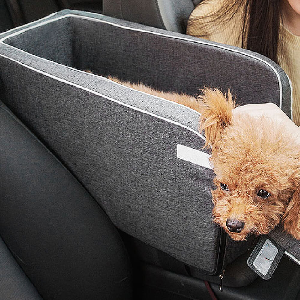 Suede Square Lookout Console Pet Car Seat - Image 8