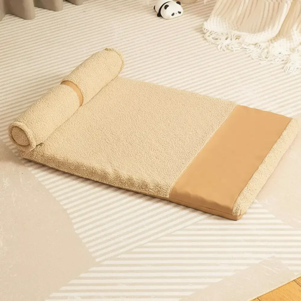 Teddy Fluffy Deep Sleep Large Space Pillow Dog Bed - Honey Amber - Image 10