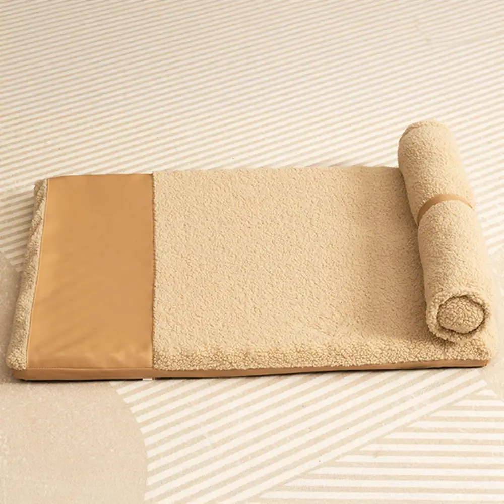 Teddy Fluffy Deep Sleep Large Space Pillow Dog Bed - Honey Amber - Image 12