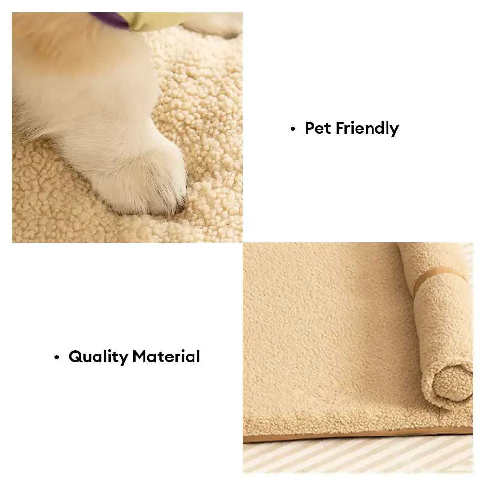 Teddy Fluffy Deep Sleep Large Space Pillow Dog Bed - Honey Amber - Image 5