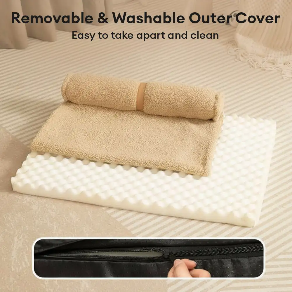 Teddy Fluffy Deep Sleep Large Space Pillow Dog Bed - Honey Amber - Image 6