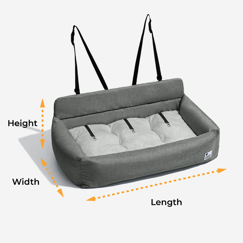 Travel Bolster Full Durable Washable Dog Car Back Seat Bed - Image 10