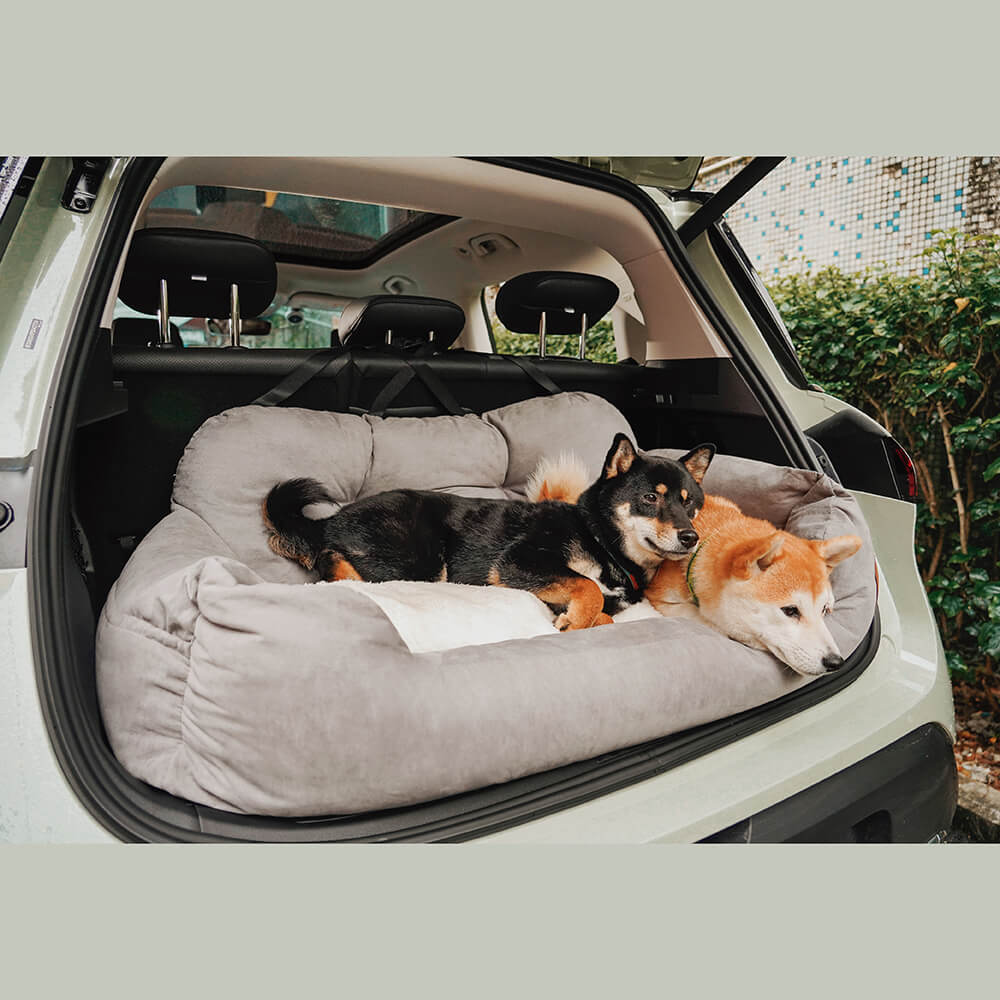 Travel Bolster Safety Medium Large Dog Car Back Seat Bed - Image 14