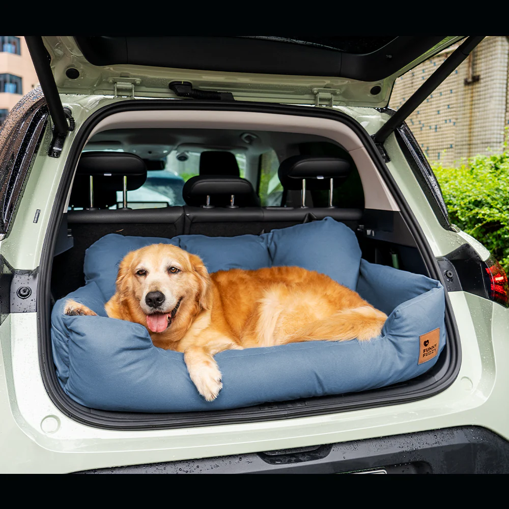 Travel Bolster Safety Medium Large Dog Car Back Seat Bed - Image 15