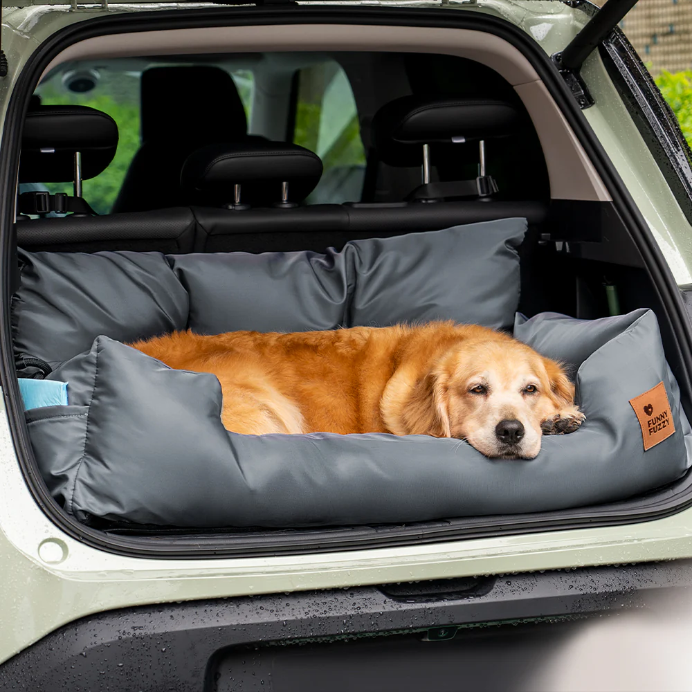 Travel Bolster Safety Medium Large Dog Car Back Seat Bed - Image 16