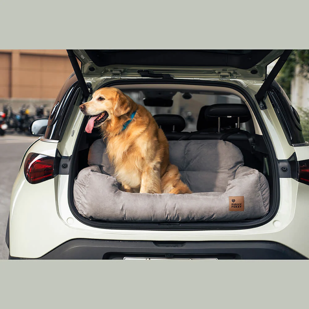Travel Bolster Safety Medium Large Dog Car Back Seat Bed - Image 17
