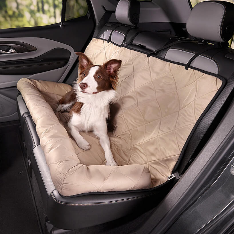 Travel Bolster Safety Medium Large Dog Car Back Seat Bed - Image 21