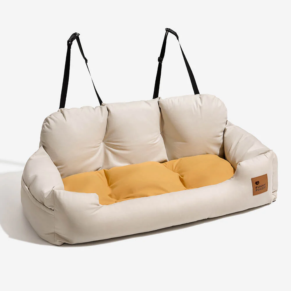 Travel Bolster Safety Medium Large Dog Car Back Seat Bed - Image 23