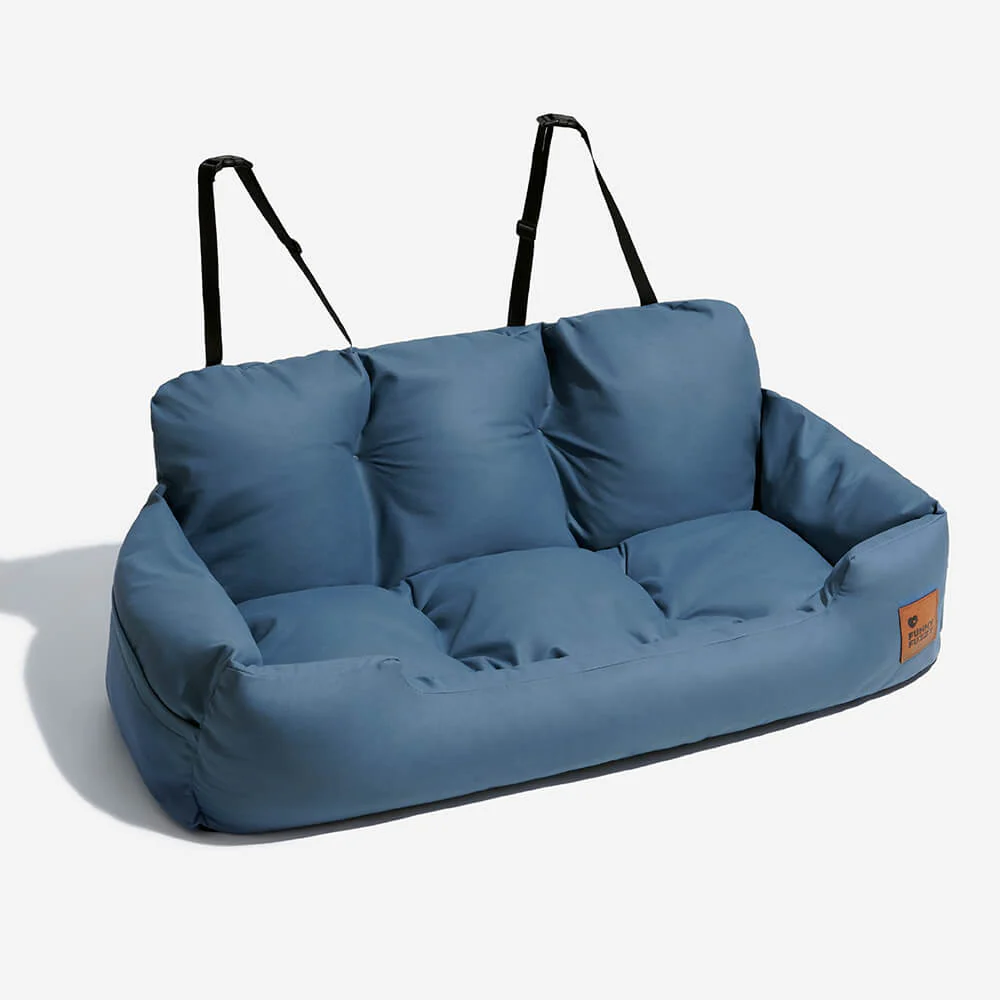 Travel Bolster Safety Medium Large Dog Car Back Seat Bed - Image 24