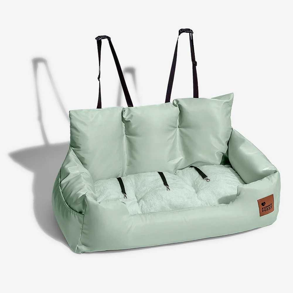 Travel Bolster Safety Medium Large Dog Car Back Seat Bed - Image 27