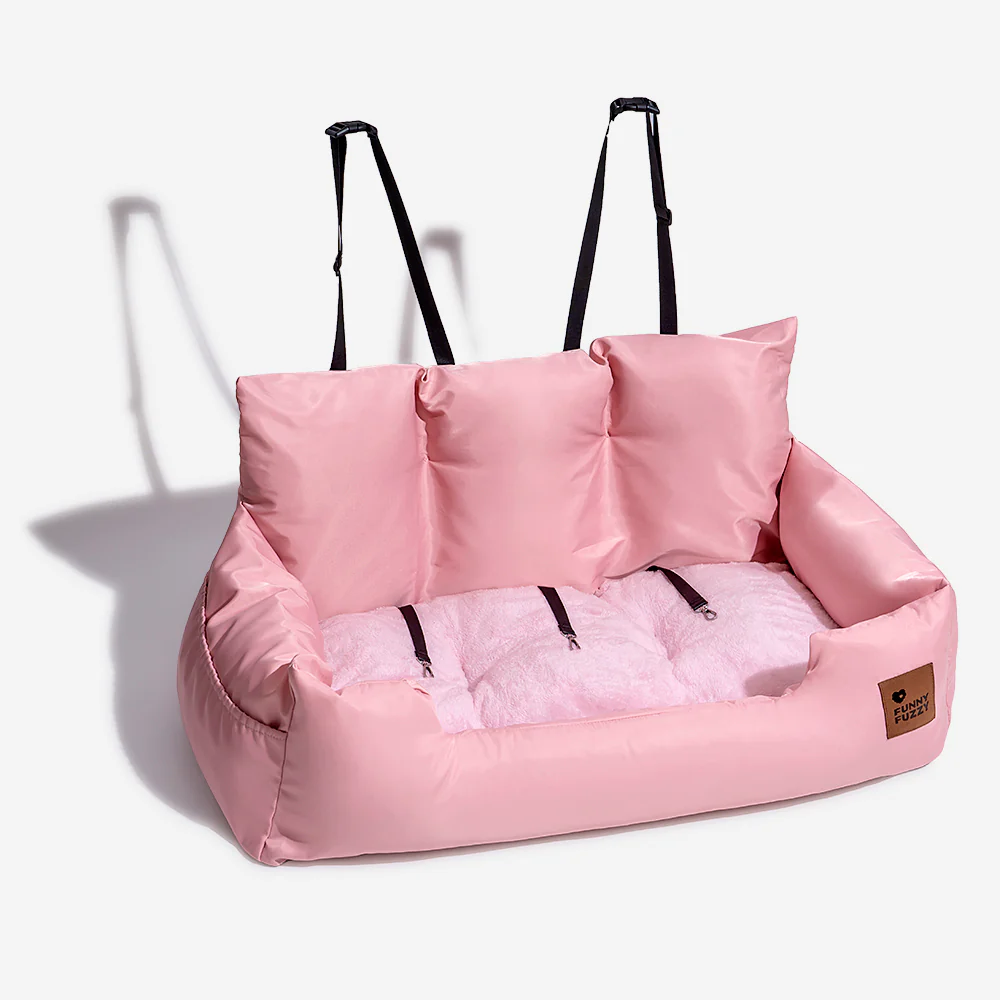 Travel Bolster Safety Medium Large Dog Car Back Seat Bed - Image 28