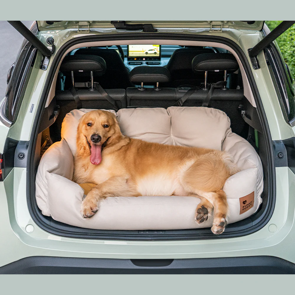 Travel Bolster Safety Medium Large Dog Car Back Seat Bed - Image 32