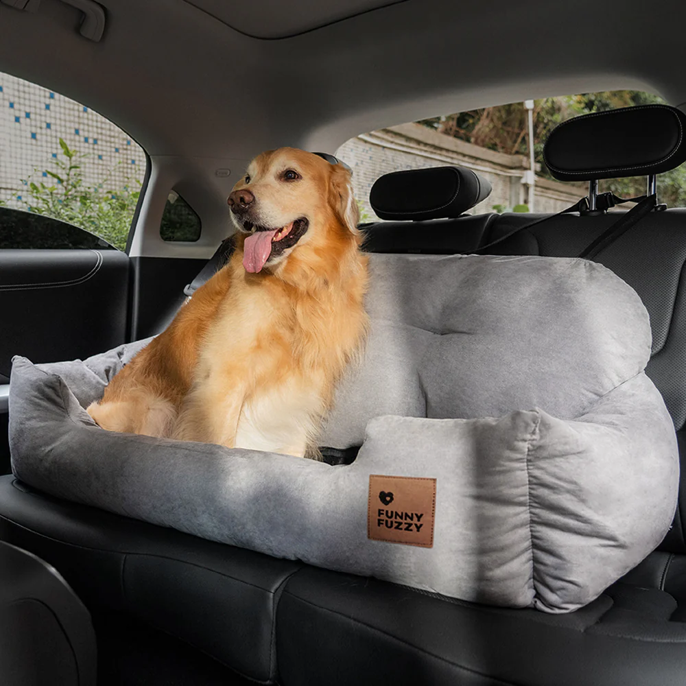 Travel Bolster Safety Medium Large Dog Car Back Seat Bed - Image 33