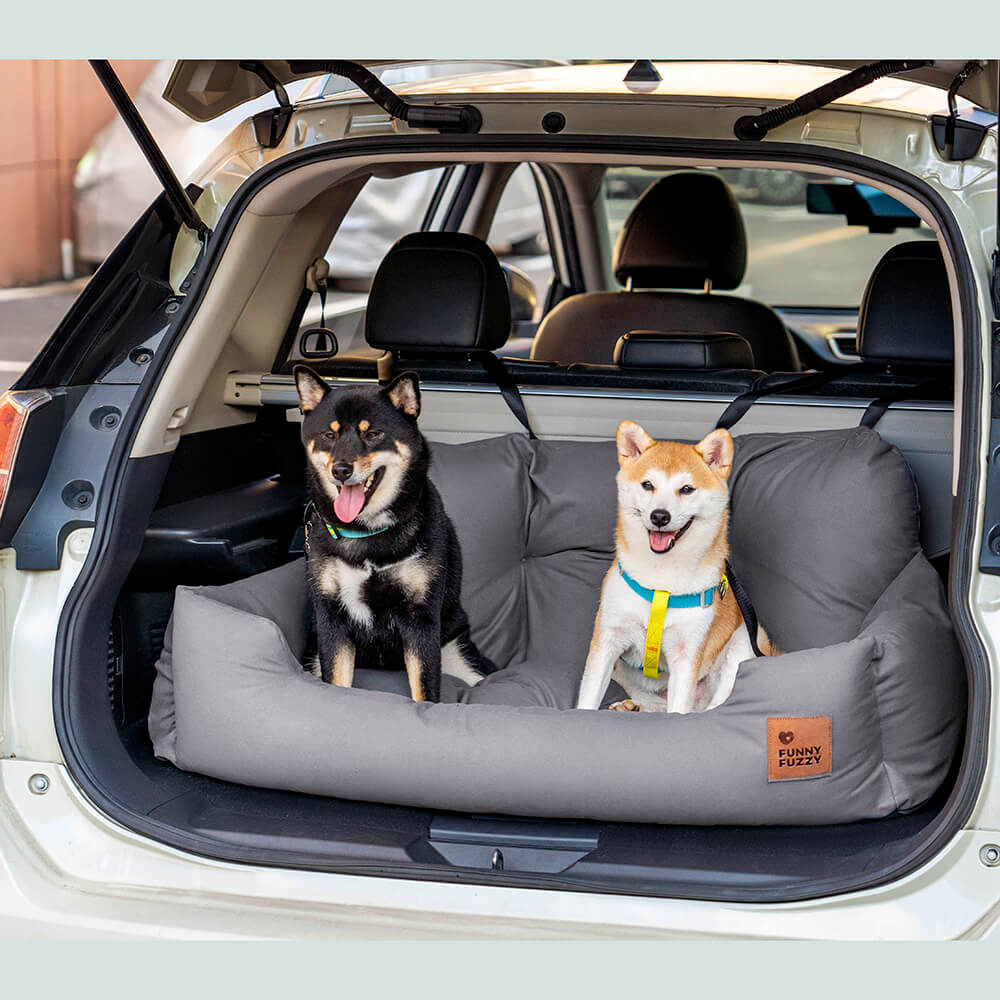 Travel Bolster Safety Medium Large Dog Car Back Seat Bed - Image 37