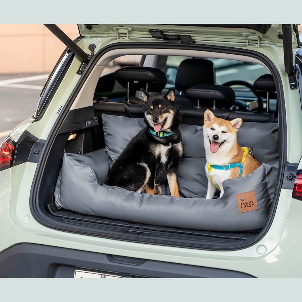 Travel Bolster Safety Medium Large Dog Car Back Seat Bed - Image 38