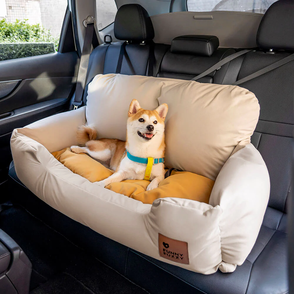 Travel Bolster Safety Medium Large Dog Car Back Seat Bed - Image 4