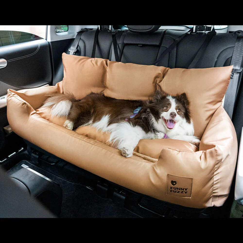 Travel Bolster Safety Medium Large Dog Car Back Seat Bed - Image 42
