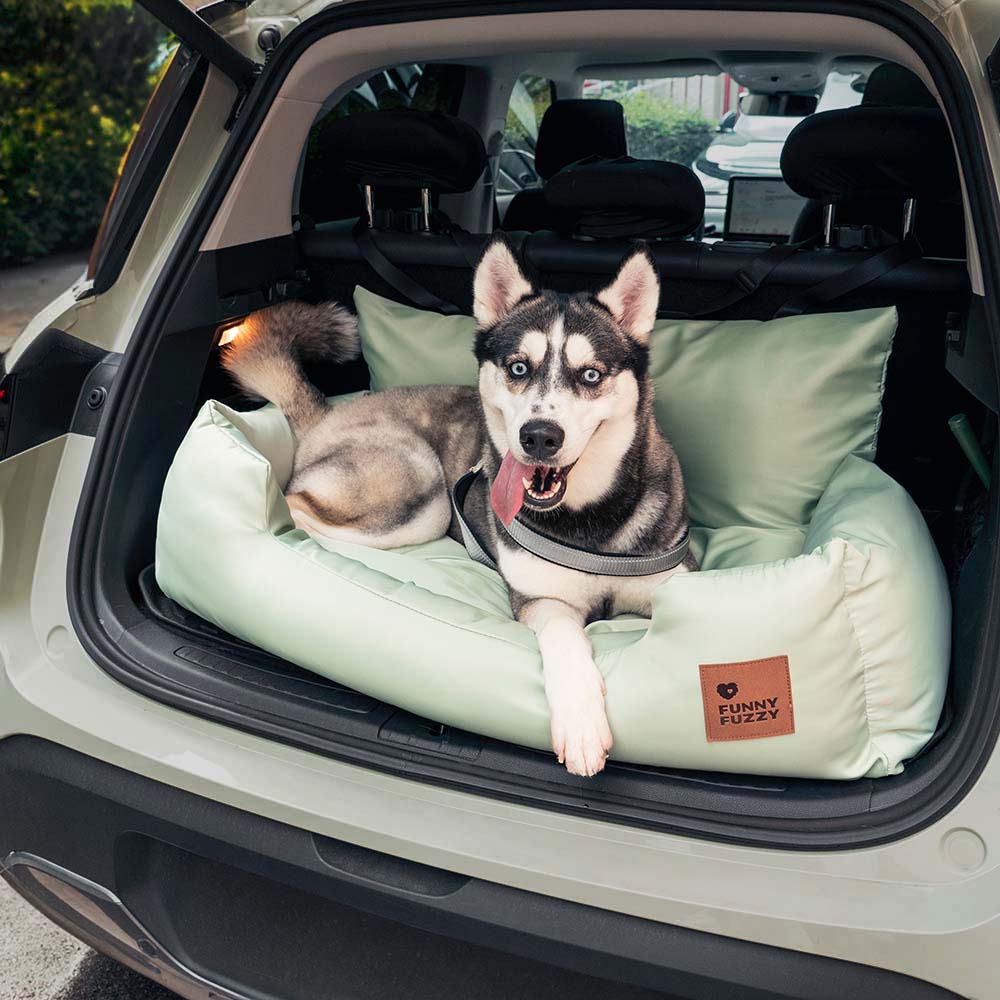 Travel Bolster Safety Medium Large Dog Car Back Seat Bed - Image 43