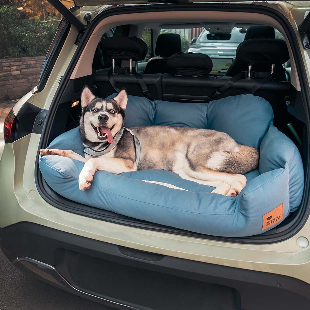 Travel Bolster Safety Medium Large Dog Car Back Seat Bed - Image 44