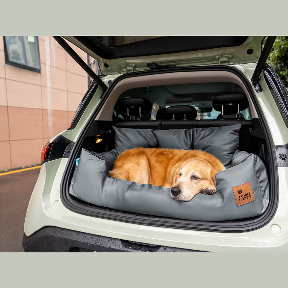 Travel Bolster Safety Waterproof Medium Large Dog Car Back Seat Bed - Image 11