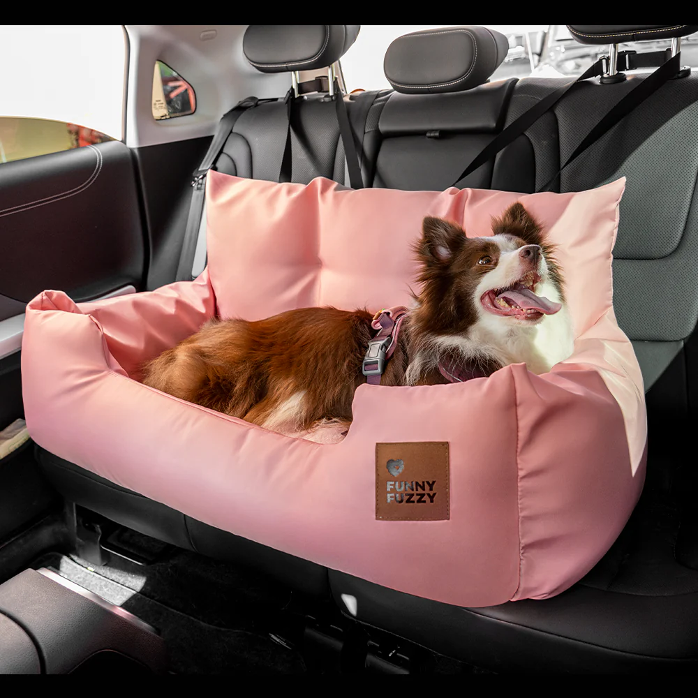 Travel Bolster Safety Waterproof Medium Large Dog Car Back Seat Bed - Image 17