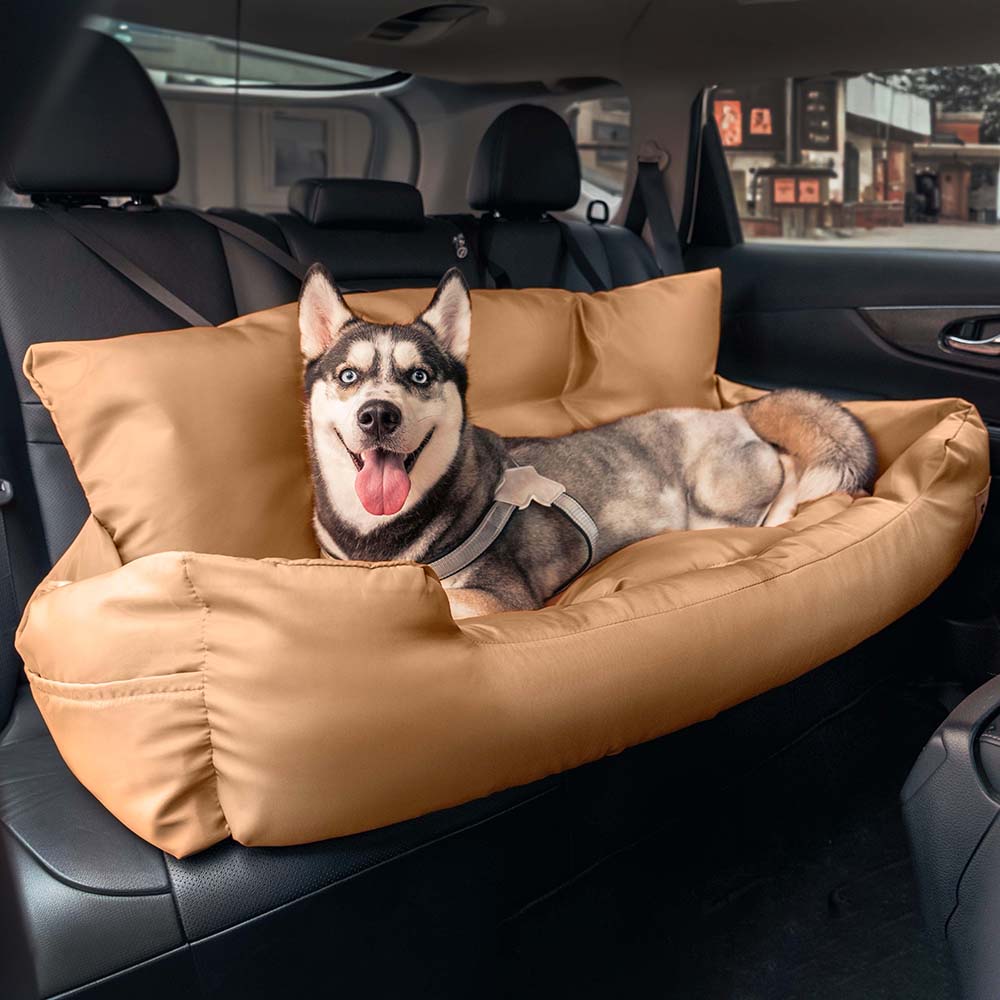Travel Bolster Safety Waterproof Medium Large Dog Car Back Seat Bed - Image 27