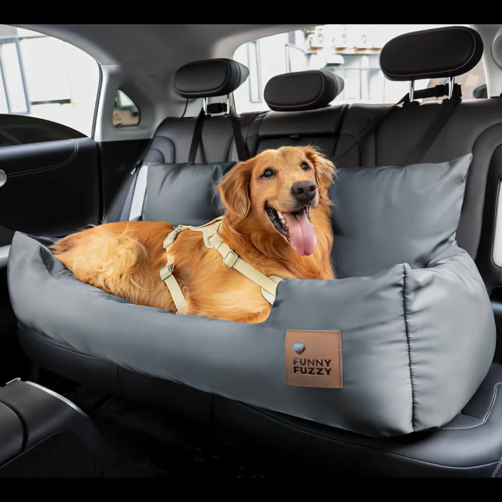 Travel Bolster Safety Waterproof Medium Large Dog Car Back Seat Bed - Image 28