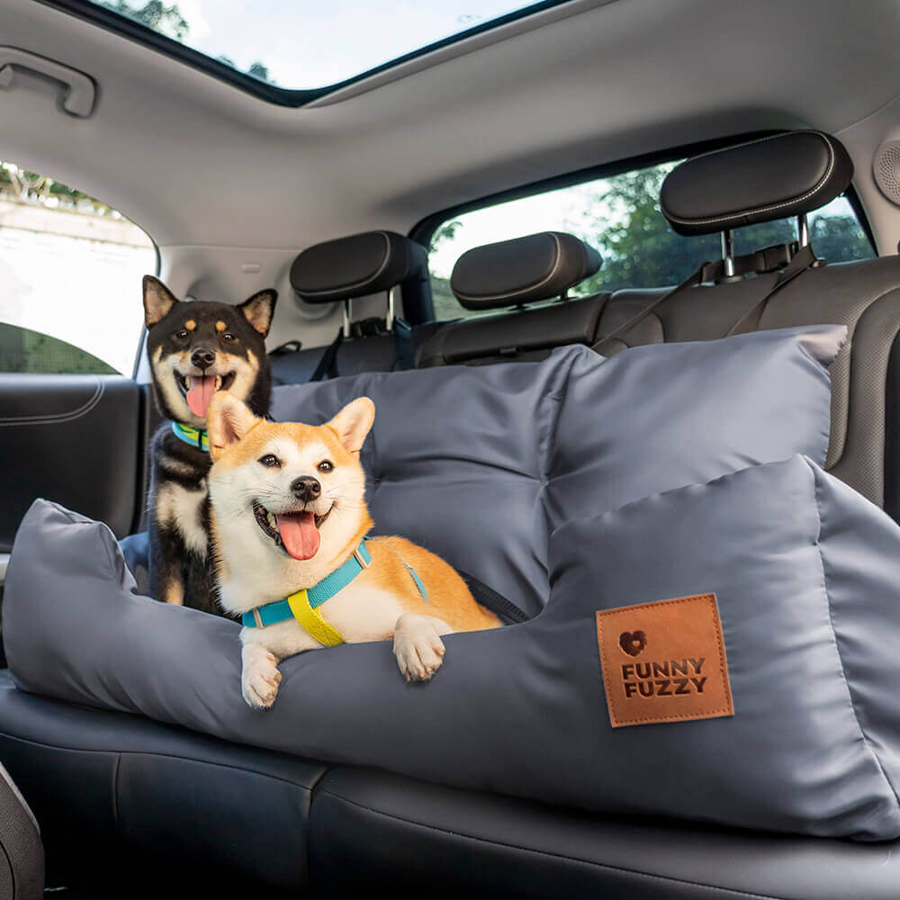Travel Bolster Safety Waterproof Medium Large Dog Car Back Seat Bed - Image 3