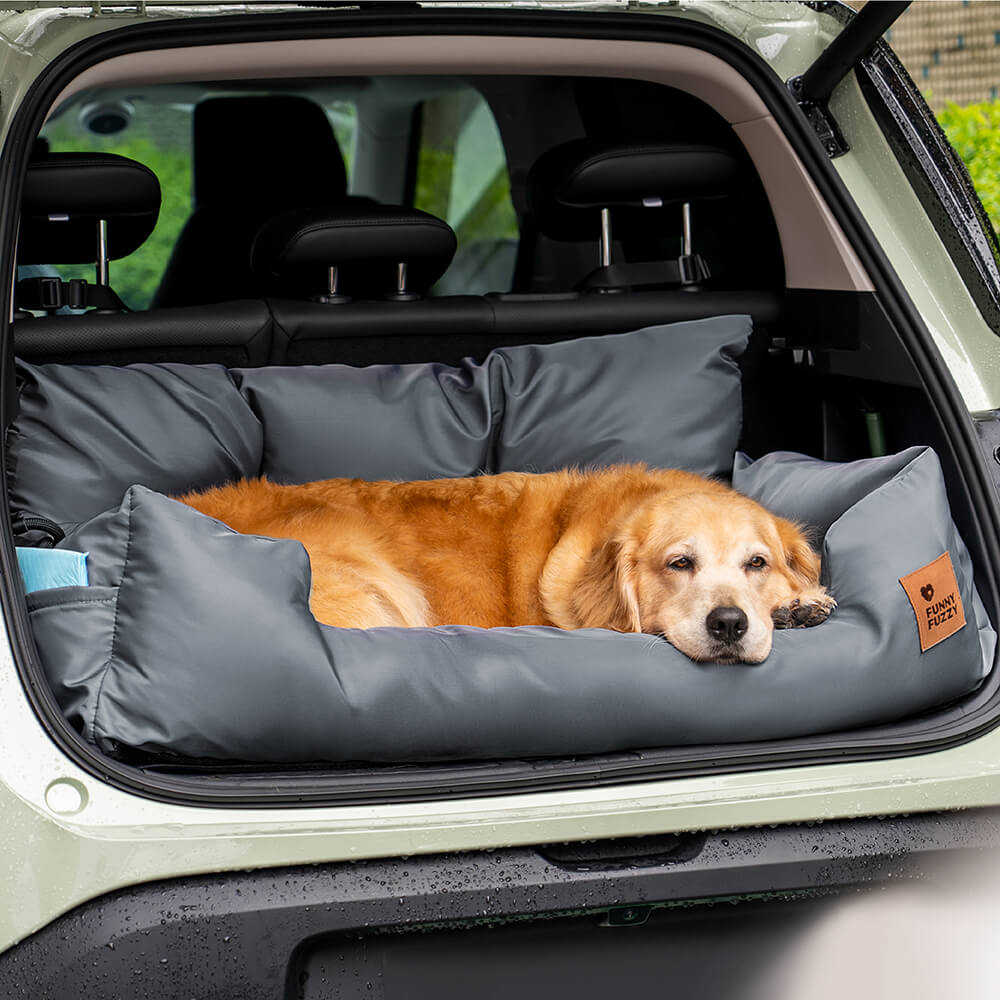 Travel Bolster Safety Waterproof Medium Large Dog Car Back Seat Bed - Image 4