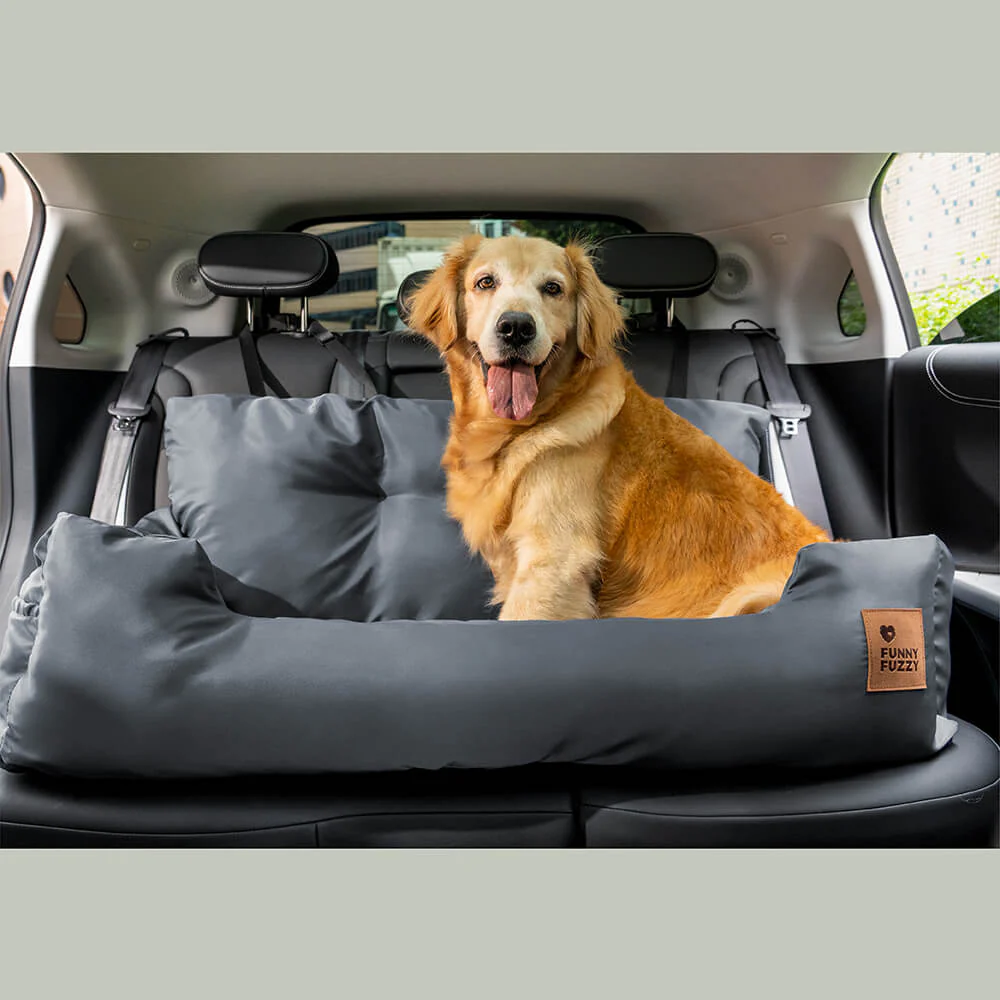 Travel Bolster Safety Waterproof Medium Large Dog Car Back Seat Bed - Image 9