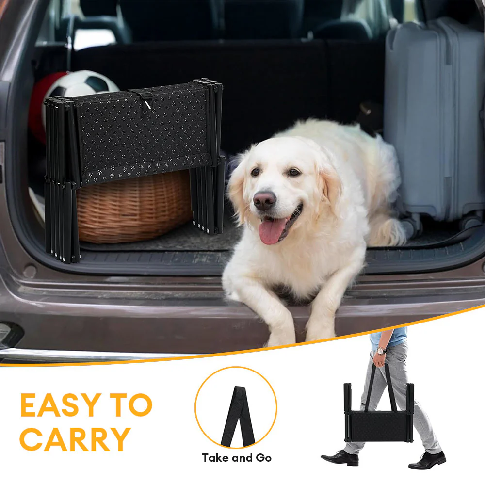 Travel Portable Foldable 4-Steps Non-Slip Dog Car Stairs - Image 5
