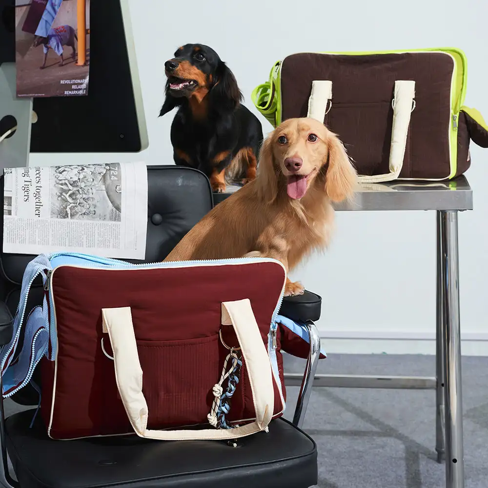 Urban Commuter Color-Block Multi-functional Pet Carrier Bag - Image 3